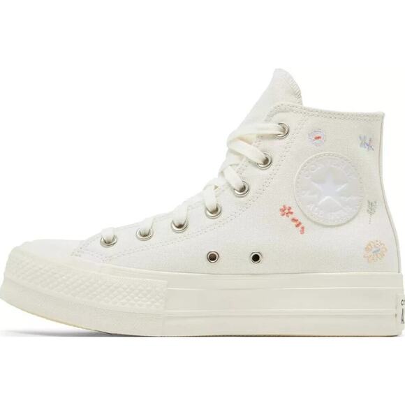 Converse Chuck Taylor All Star Lift Platform Embroidered Floral Women's Size 9.5 - Picture 9 of 9